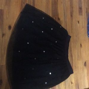 Girls black skirt with gems